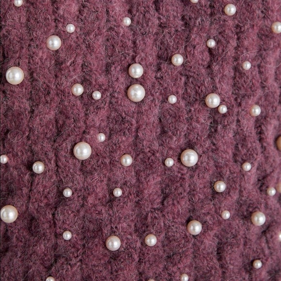 ZARA BNWT Alpaca Blend Pearl Sweater - Picture 8 of 9